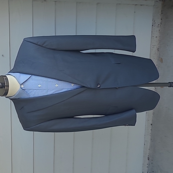 ERMENEGILDO ZEGNA 15 milmil 15 Solid Grey‎ Wool Mens 42 L Sport Coat Suit Jacket